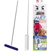 レック 激落ちくん 高密度ブラシ トレループ Premium (床・階段用タイプ ・ ペットの毛用) くり返し使える ホコリ取り/ケースに通すとモップがキレイに/スライドケースでホコリをまとめて捨てられる