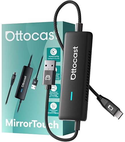 OTTOCAST Mirror Touch, 3 in 1 Screen Mirroring Adapter for Car