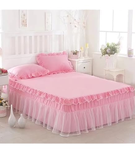 Amazon｜Laura Ashley Home 無地 アイボリー フリル付きベッドスカート
