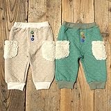 ムーラコトン ニットキルト パンツ 90 12ベージュ