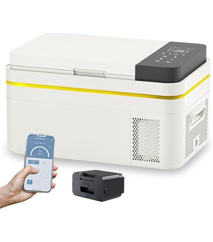 Amazon.co.jp: Sumeriy 車載冷蔵庫 22L バッテリー付き -20℃～20℃ 急速