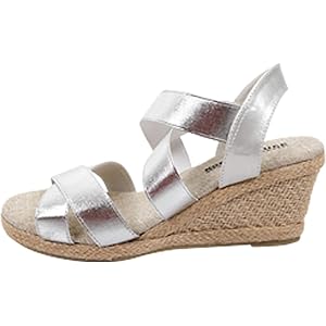 [神戸レタス] 軽量 ウェッジソール クロスゴムベルト ジュートサンダル レディース [I1296]