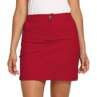 womens red skorts