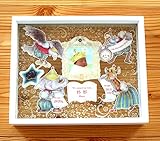 出産祝い 出産記念 名入れ メモリアルフレーム バースメモリアルボード 動物たちの祝福 木製フレーム (ピンク)