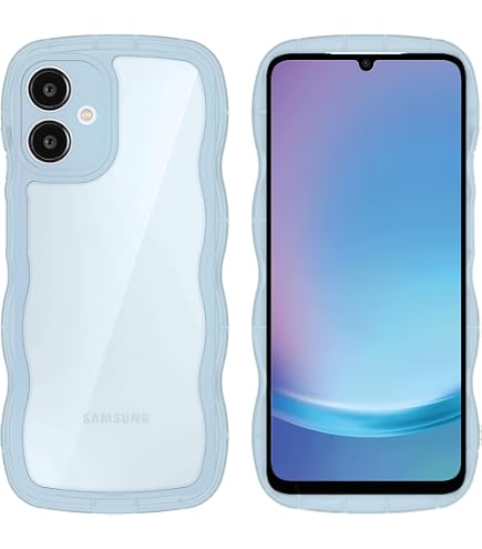 Amazon.co.jp: Galaxy A25 5G ケース クリアブルー ウェーブ SC-53F