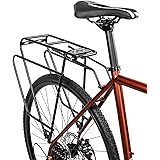 GORIX(ゴリックス)リアキャリア 自転車 グラベルロード リアラック 荷台 後つけ 26-29インチ 700c ディスクブレーキ (GRR681) マットブラック リアラック カスタム 荷物ラック 自転車キャリア