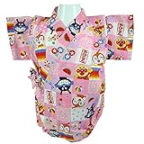 アンパンマン【本体綿100％】甚平ロンパス ピンク◇70cm