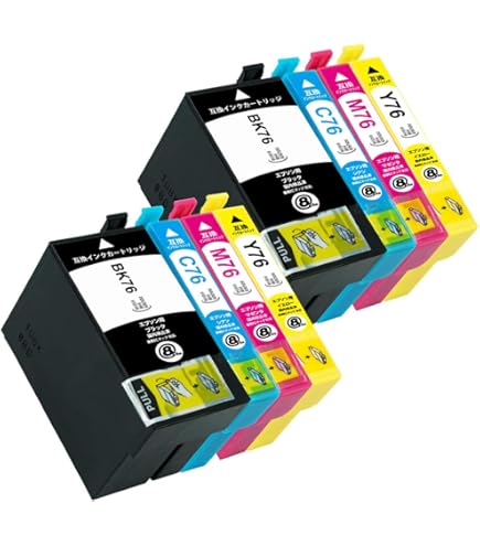 EPSON IC76 インクカートリッジ 3色セット9個 Amazon.co.jp: IC76 インク 互換 インクカートリッジ IC4CL76×3