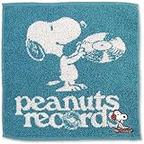 Peanuts PEANUTS スヌーピー タオルハンカチ RECORDS (グリーン)