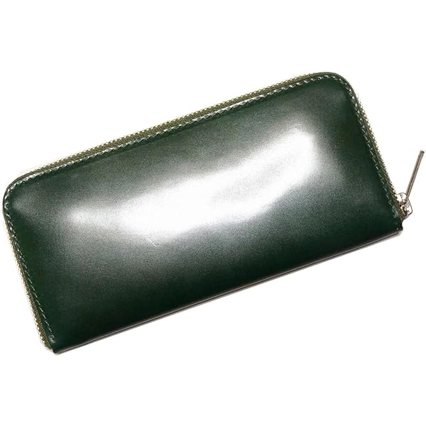 新品 doob London コードバン ラウンドファスナー 長財布 グリーン doob London コードバン 長財布 メンズ 内装 馬革 ラウンド