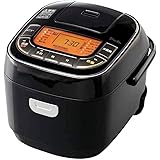 アイリスオーヤマ 炊飯器 3合 マイコン式 31銘柄炊き分け機能 極厚火釜 玄米 ブラック RC-MC30-B