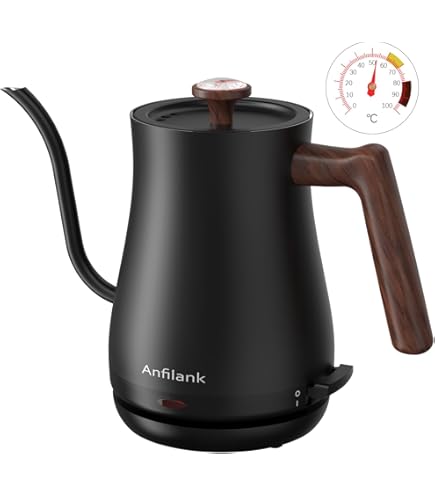 Amazon | 【Modéré】温度調節機能付きグースネックケトル KTK-378BK