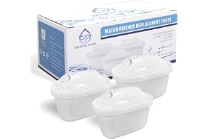Crystal Pure Water Filter for Brita Maxtra Pro/Mavea, Marella, Aluna/Navelia Frosted Tassimo Jug Pitcher 2.4L 3.5L Refill Replacement Cartridge
