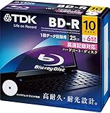 TDK データ用ブルーレイディスク BD-R 25GB 1-6倍速 ホワイトワイドプリンタブル 10枚パック 5mmスリムケース BRD25PWC10A