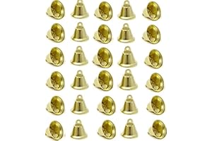 Tinwai 鈴 ベル クリスマス 手芸用 ゴールド 30個入り 直径16mm すず Bell クリスマスツリー 飾り かざり 装飾 手芸 ハンドクラフト 鐘 首輪 アクセサリー ストラップ 小物 誕生日 プレゼント ギフト