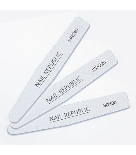 Amazon.co.jp: ネイルファイル 80/80グリット(100個パック)、アクリル