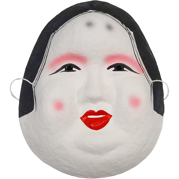 Amazon | [不知火] 縁起物 和紙面 面 お面 おかめ面 おたふく面 お多福