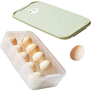 たまごケース 10枚用 エッグホルダー 卵収納 卵容器 冷蔵庫 収納 エッグホルダー アウトドア 国内発送(緑)