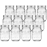 Mason Jars Set,480ml Regular Mouth Spice Jar with Airtight Lids - Thicken Seasoning Spice Containers for Kitchen Organization