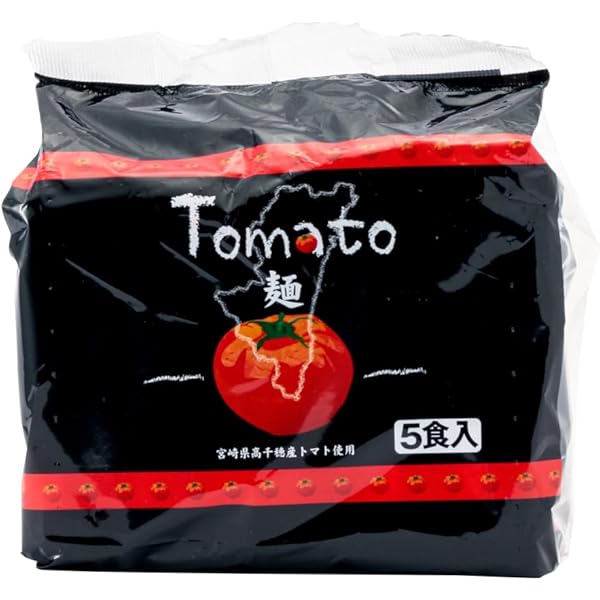 Amazon.co.jp: 宮崎経済連直販 Tomato麺 88g×5袋 ラーメン : 食品