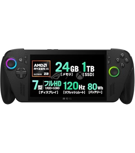 Amazon.co.jp: ASUS ゲーミングPC ROG Ally X RC72LA 7インチ