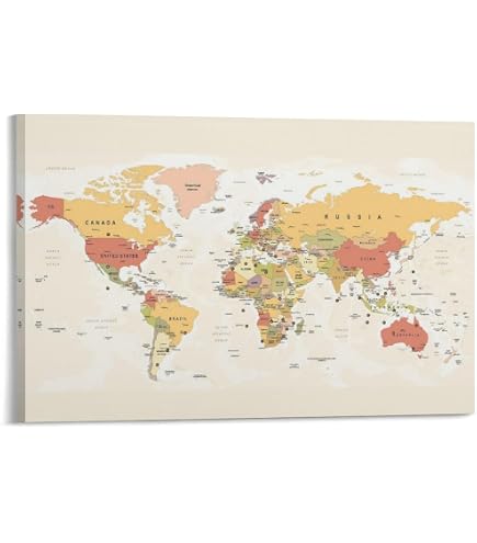 Amazon.co.jp: 世界地図 特大 ポスター ワールドマップ 英語 壁画