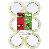 3M スコッチ ガムテープ 梱包テープ 重量用 48mm×50m 6巻パック 315-6P