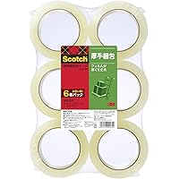 3M スコッチ ガムテープ 梱包テープ 重量用 48mm×50m 6巻パック 315-6P