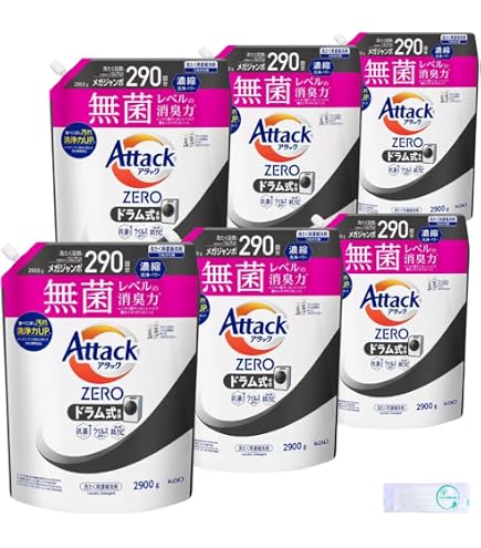 【4個セット】アタックZERO ドラム式 2900g 詰め替え 超特大 Amazon | アタックZERO ドラム式専用 詰め替え 2900g ×4個 セット メガ