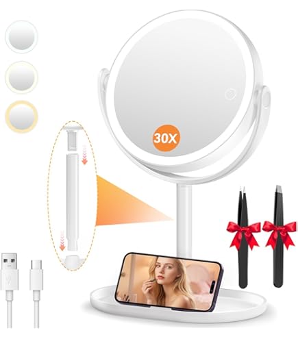 Amazon.co.jp: Conair Reflections LEDライト付きミラー 両面 倍率10倍