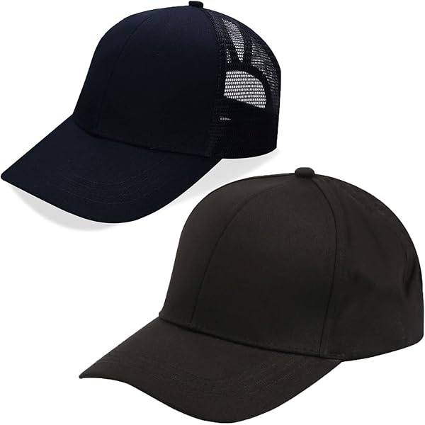 Criss Cross High Ponytail Baseball Cap For Women - Lightweight Mesh Running Hat With Reflective Trim