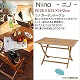 東谷 ニノ 木製 折りたたみ ガーデンテーブル 120cm NX-802