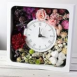 幸せな時を刻む花時計　プリザーブドフラワー