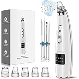 【2021最新版】毛穴吸引器 美顔器 5種類の吸引ノズル 5段階吸引力 ニキビを取り除く 角栓 毛穴汚れ にきび 余分皮脂 黒ずみ除去 USB充電式 LED表示 男女兼用