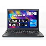 【整備済み品】Lenovo ThinkPad L380 13.3型ノートパソコン - Intel Celeron 3965U 2.2GHz - 8GBメモリ - SSD 1TB - フルHD(1920x1080) - Ｗebカメラ - Type-C 