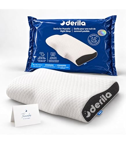 Amazon｜【2点セット】Derila Ergo デリラエルゴ 頚椎サポート枕＋専用