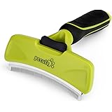 ペキュート[Pecute] カーブ ブラシ 抜け毛取り ボディラインにフィット 中型犬 大型犬用 グリーン Ｌサイズ