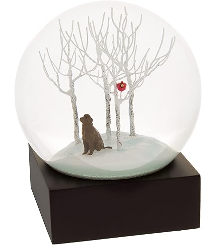 Amazon.co.jp: Lab in Woods Snow Globe by Cool Snow Globes