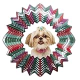 Iron StopペットShih Tzu Wind Spinner 6.5-Inch D408-6