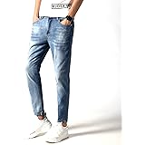 Amazon スキニーパンツ メンズ ジーンズ 夏用 無地 ロングパンツ 通気 涼しい カジュアル スタイル スリム お洒落 ロングパンツ 通販