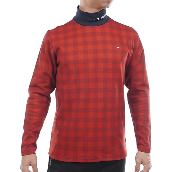 トミーヒルフィガー 長袖ハイネックシャツ 【L寸】レッド thma569 Amazon | TOMMY HILFIGER GOLF(トミー ヒルフィガー ゴルフ) メンズ