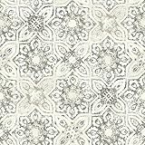 York Wallcoverings ve7033 Patina Vie Fatimaタイル壁紙、Beiges