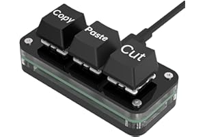 BRIMFORD ショートカットキーボード マクロキーボード 片手キーボード プログラマブルキーボード ミニキーボード カスタム可能なキー 有線 コピー＆ペースト＆カット 3キー ゲーミングキーボード メカニカルキーボード 赤軸 ホットスワップ LE