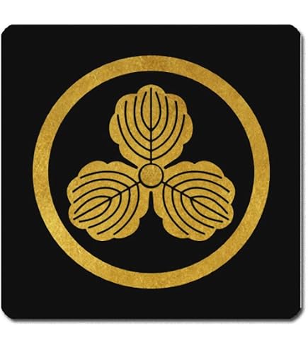 Amazon.co.jp: 家紋シール 山内一豊 丸に三つ柏紋 24cm x 24cm KS24
