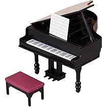 ミニチュア　グランドピアノとハープのステージ　ドールハウス Amazon.co.jp: ドールハウス グランドピアノ、1:12 ミニチュア