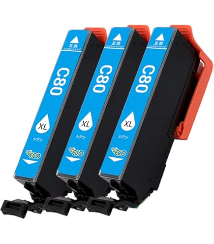 Amazon.co.jp: Epson用 IC80L 互換インク ICLC80L ICLM80Lインク