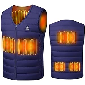 電熱ベスト ヒートベスト USB充電式電熱ジャケット 5つヒーター内蔵 加熱ベスト 3段階調整 防寒ベスト ヒーターベス…
