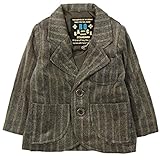 《春秋冬対応》BAROCK(バロック) ツィード風ストライプジャケット 100cm /カーキ NO.F-561225