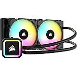 Corsair H100x RGB ELITE Liquid CPU Cooler - 16 Dynamic RGB LEDs - SP120 RGB ELITE Series PWM Fans With AirGuide Technology - 