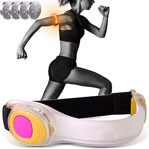 LEDアームバンド 夜間スポーツ用 予備用電池4個付属 ランニング ウォーキング ジョギング キャンプ 夜釣り 散歩 自…